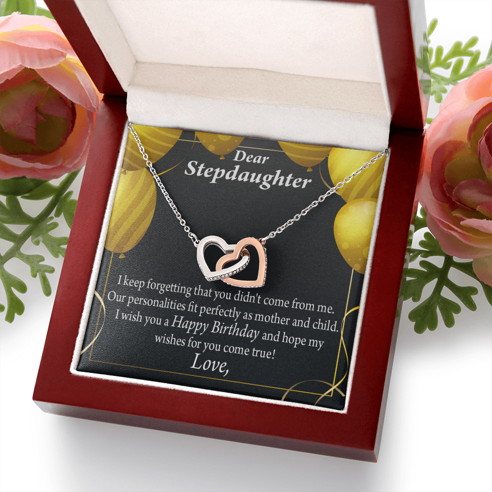 To My Stepdaughter Birthday Message Inseparable Necklace-Express Your Love Gifts