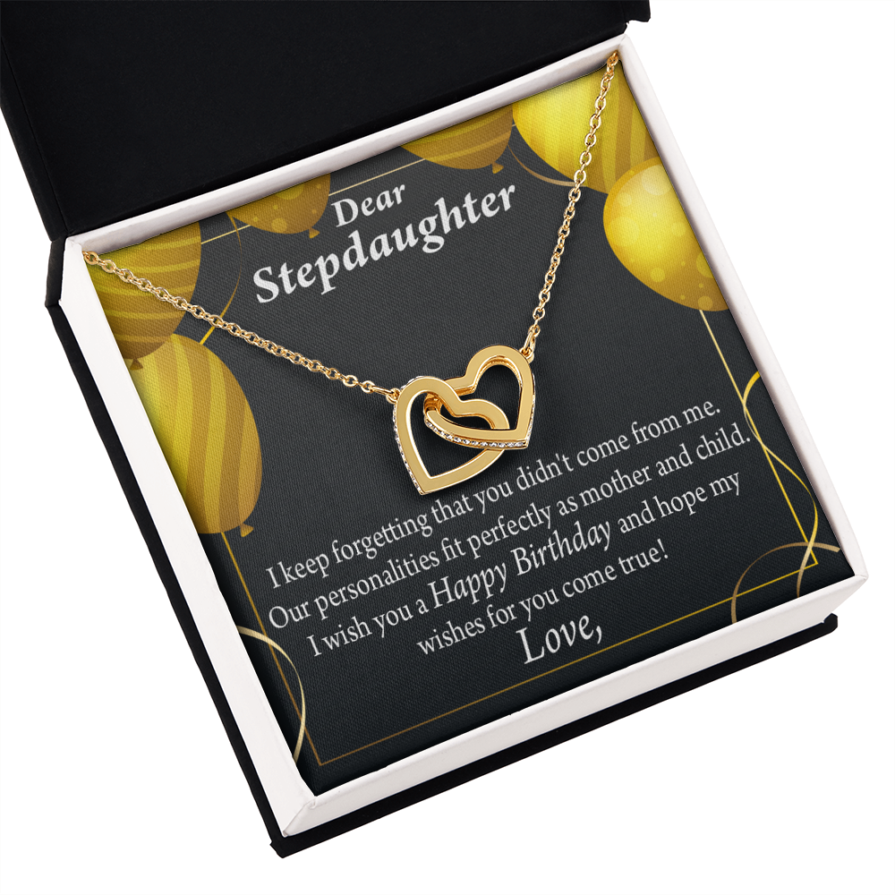 To My Stepdaughter Birthday Message Inseparable Necklace-Express Your Love Gifts