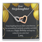To My Stepdaughter Birthday Message Inseparable Necklace-Express Your Love Gifts