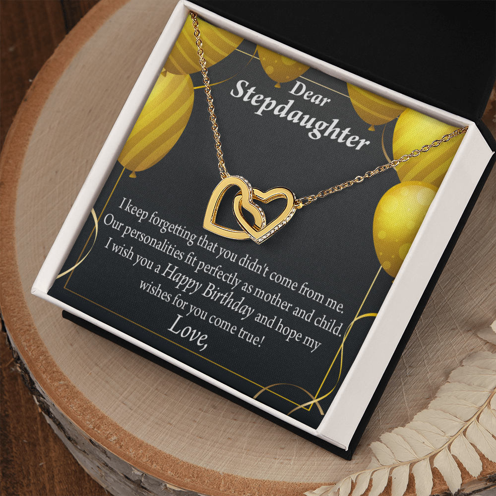To My Stepdaughter Birthday Message Inseparable Necklace-Express Your Love Gifts