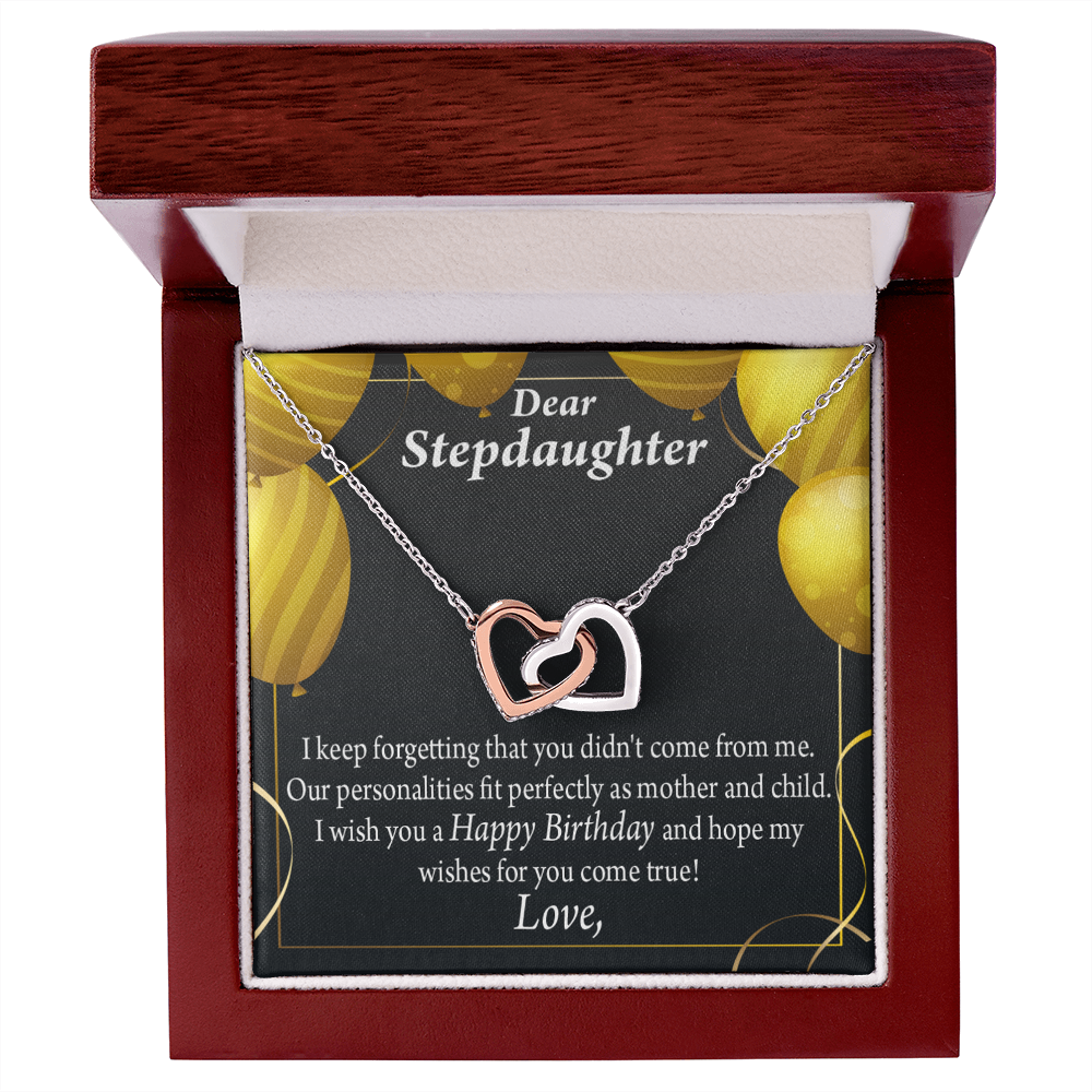 To My Stepdaughter Birthday Message Inseparable Necklace-Express Your Love Gifts