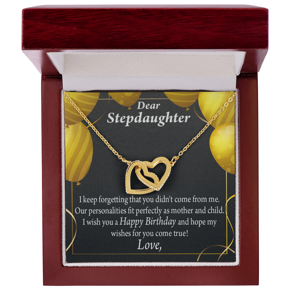 To My Stepdaughter Birthday Message Inseparable Necklace-Express Your Love Gifts