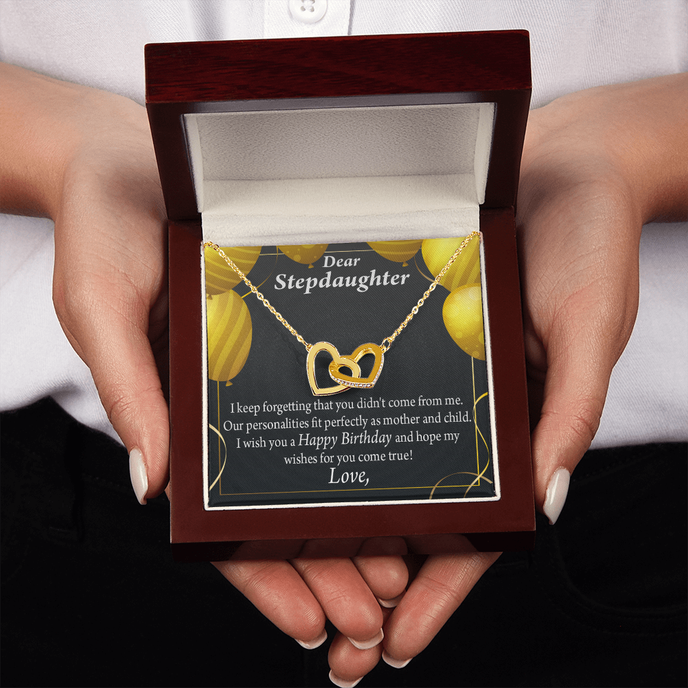 To My Stepdaughter Birthday Message Inseparable Necklace-Express Your Love Gifts