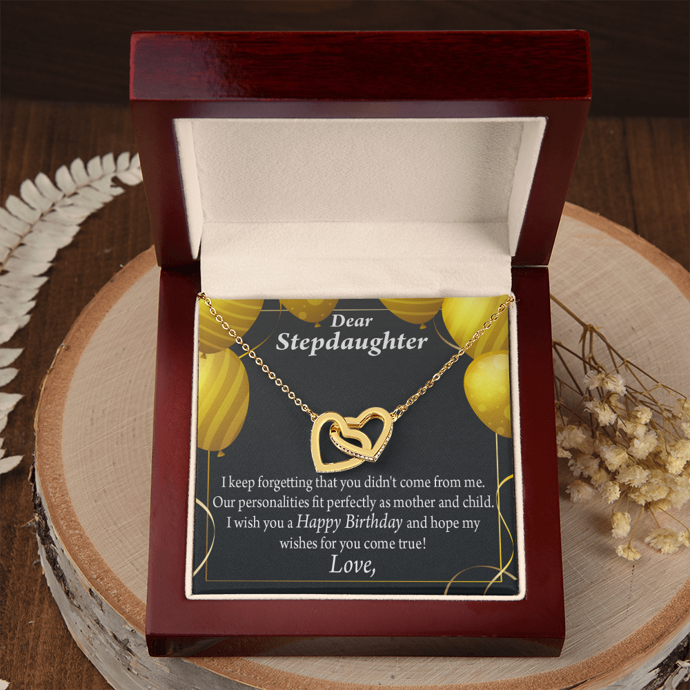 To My Stepdaughter Birthday Message Inseparable Necklace-Express Your Love Gifts