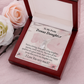 To My Stepdaughter Bonus Daughter All the Qualities Alluring Ribbon Necklace Message Card-Express Your Love Gifts
