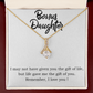 To My Stepdaughter Bonus Daughter Alluring Ribbon Necklace Message Card-Express Your Love Gifts