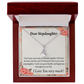 To My Stepdaughter Bound Together Alluring Ribbon Necklace Message Card-Express Your Love Gifts
