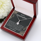 To My Stepdaughter Family Reminder Alluring Ribbon Necklace Message Card-Express Your Love Gifts