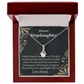 To My Stepdaughter Family Reminder Alluring Ribbon Necklace Message Card-Express Your Love Gifts