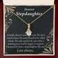 To My Stepdaughter Family Reminder Alluring Ribbon Necklace Message Card-Express Your Love Gifts