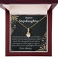 To My Stepdaughter Family Reminder Alluring Ribbon Necklace Message Card-Express Your Love Gifts