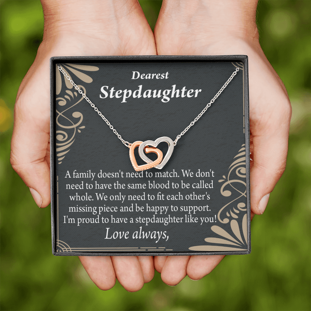 To My Stepdaughter Family Reminder Inseparable Necklace-Express Your Love Gifts