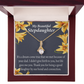 To My Stepdaughter Life's Gift Alluring Ribbon Necklace Message Card-Express Your Love Gifts