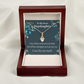 To My Stepdaughter Love & Support Alluring Ribbon Necklace Message Card-Express Your Love Gifts