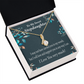 To My Stepdaughter Love & Support Alluring Ribbon Necklace Message Card-Express Your Love Gifts