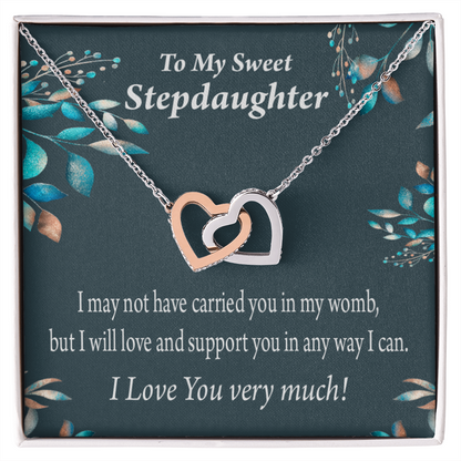 To My Stepdaughter Love & Support Inseparable Necklace-Express Your Love Gifts