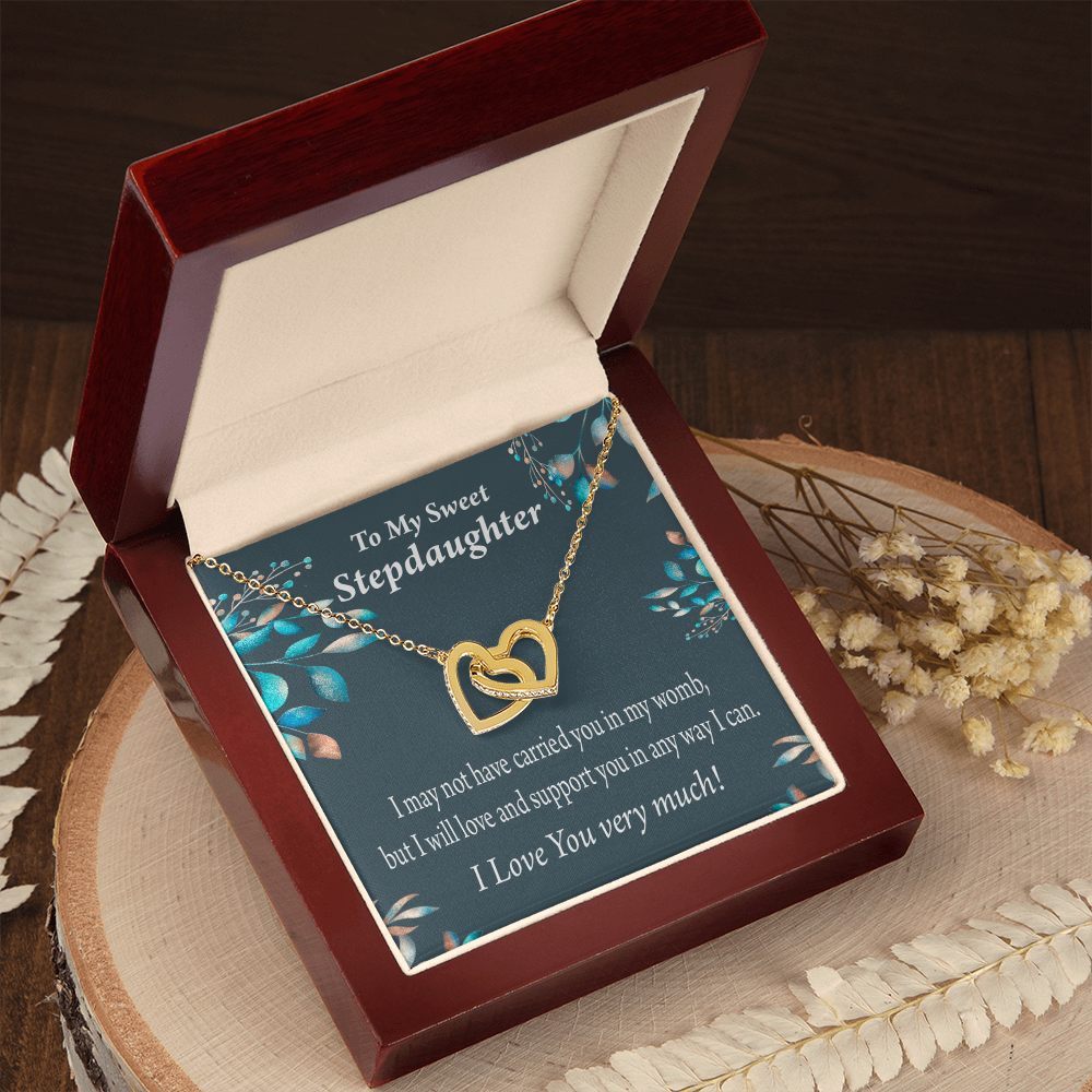 To My Stepdaughter Love & Support Inseparable Necklace-Express Your Love Gifts