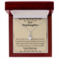 To My Stepdaughter Milestones Alluring Ribbon Necklace Message Card-Express Your Love Gifts
