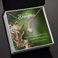To My Stepdaughter Mom Alluring Ribbon Necklace Message Card-Express Your Love Gifts