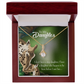To My Stepdaughter Mom Alluring Ribbon Necklace Message Card-Express Your Love Gifts