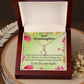 To My Stepdaughter Thicker than Blood Alluring Ribbon Necklace Message Card-Express Your Love Gifts