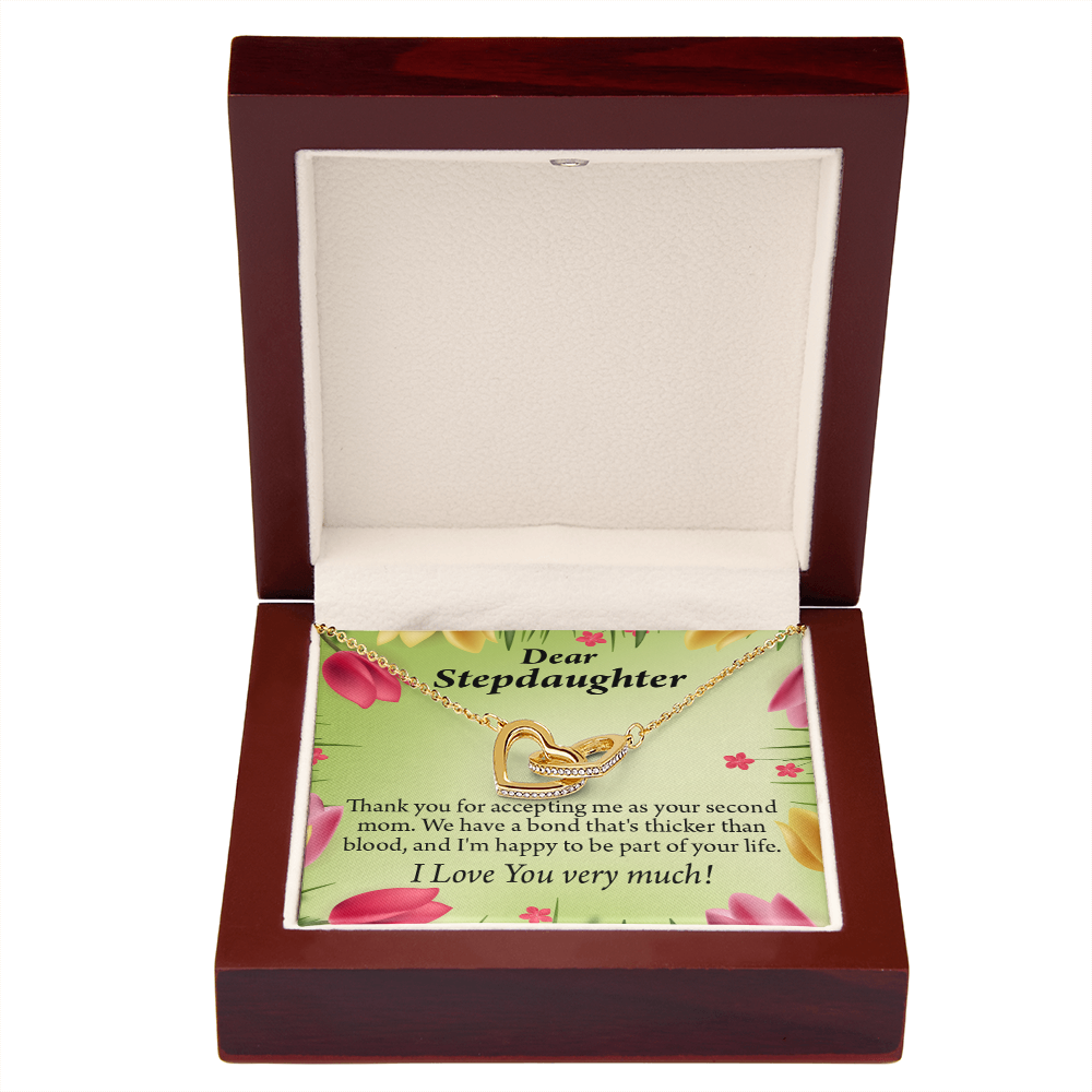 To My Stepdaughter Thicker Than Blood Inseparable Necklace-Express Your Love Gifts