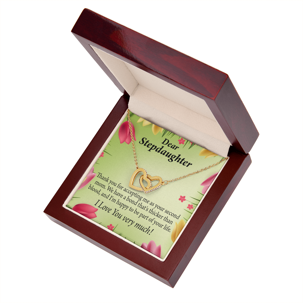 To My Stepdaughter Thicker Than Blood Inseparable Necklace-Express Your Love Gifts