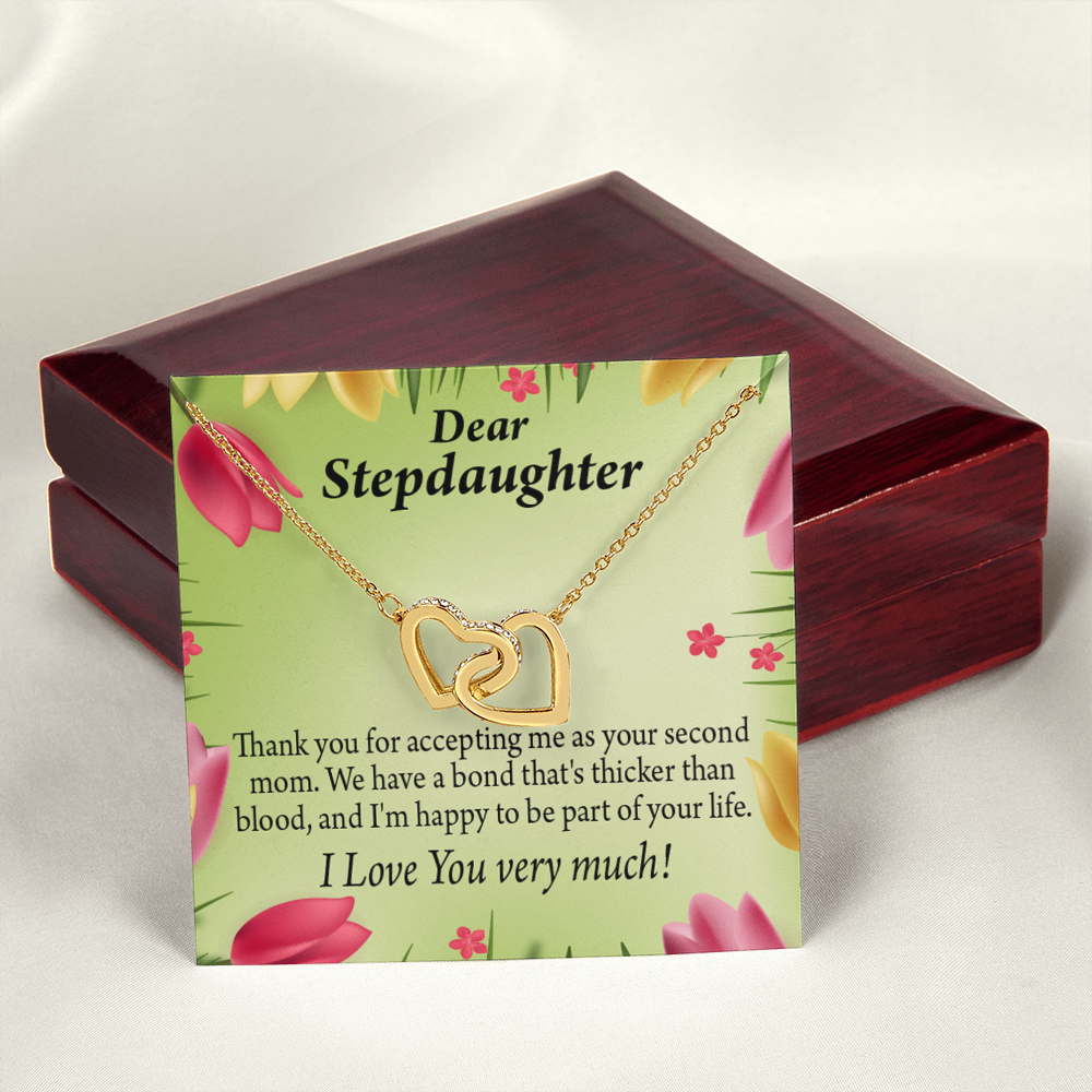 To My Stepdaughter Thicker Than Blood Inseparable Necklace-Express Your Love Gifts