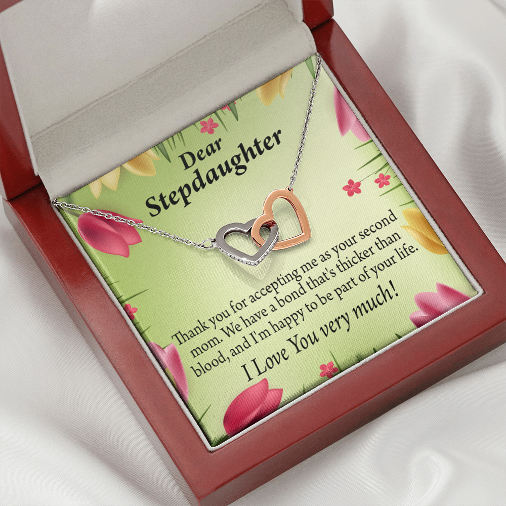 To My Stepdaughter Thicker Than Blood Inseparable Necklace-Express Your Love Gifts