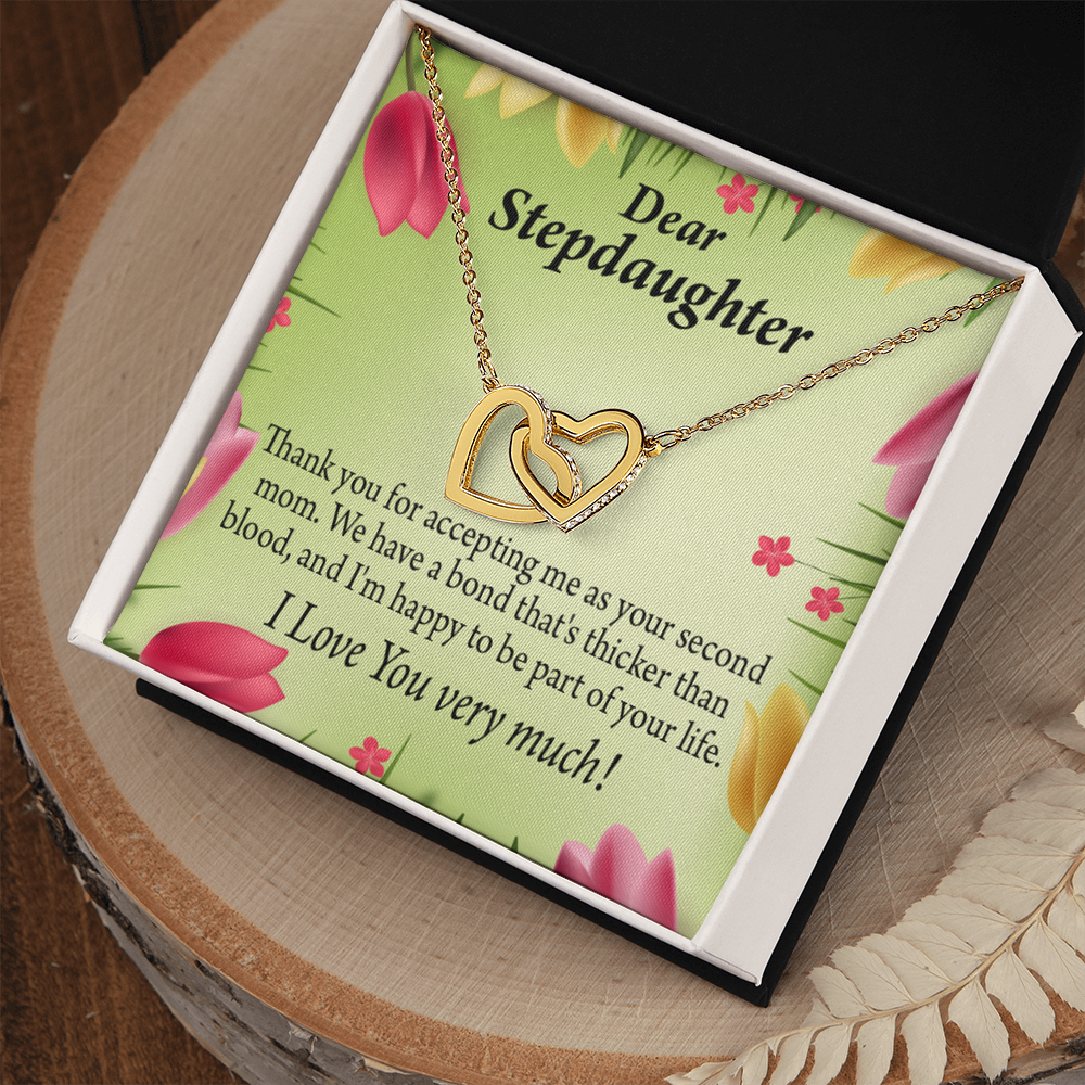 To My Stepdaughter Thicker Than Blood Inseparable Necklace-Express Your Love Gifts