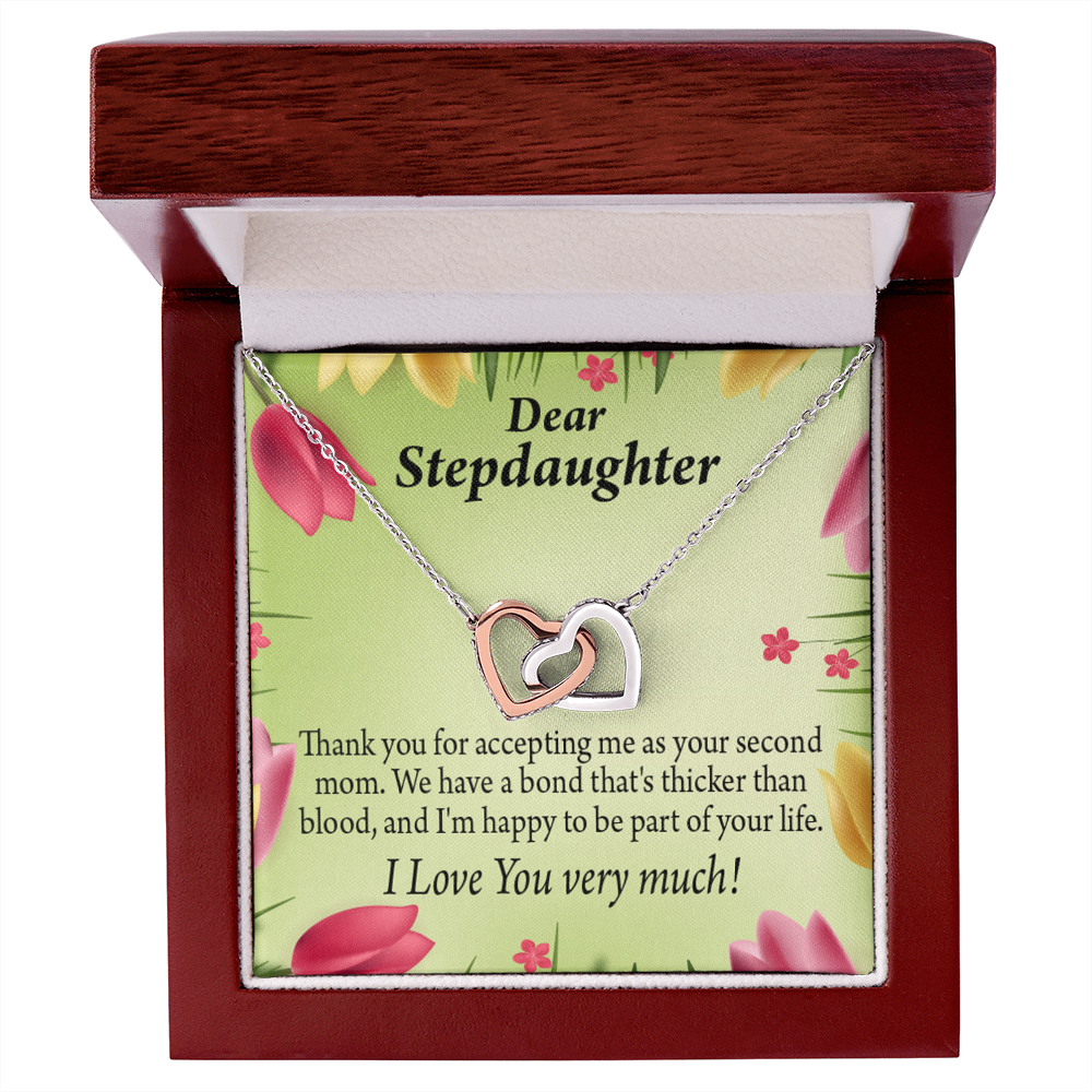 To My Stepdaughter Thicker Than Blood Inseparable Necklace-Express Your Love Gifts