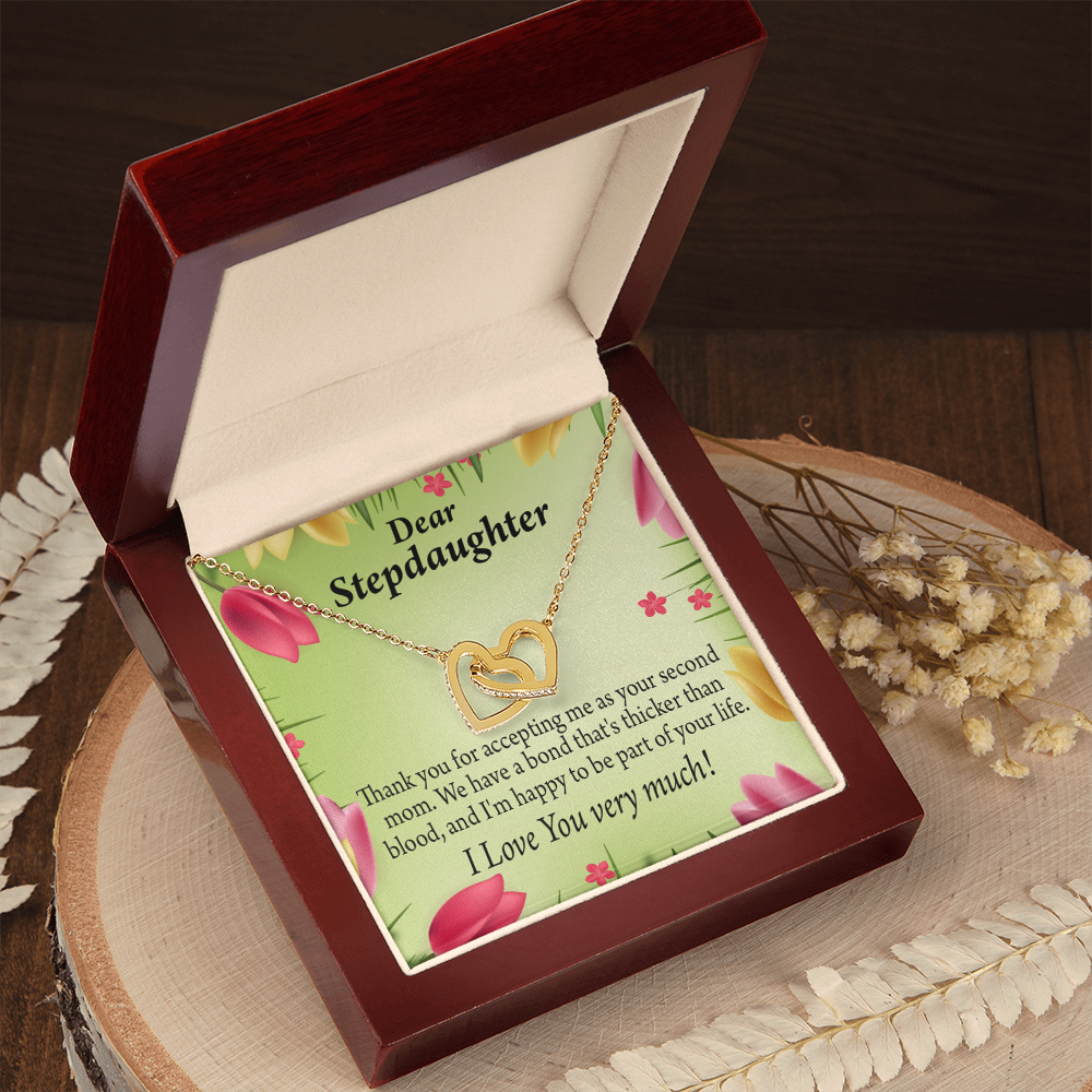 To My Stepdaughter Thicker Than Blood Inseparable Necklace-Express Your Love Gifts
