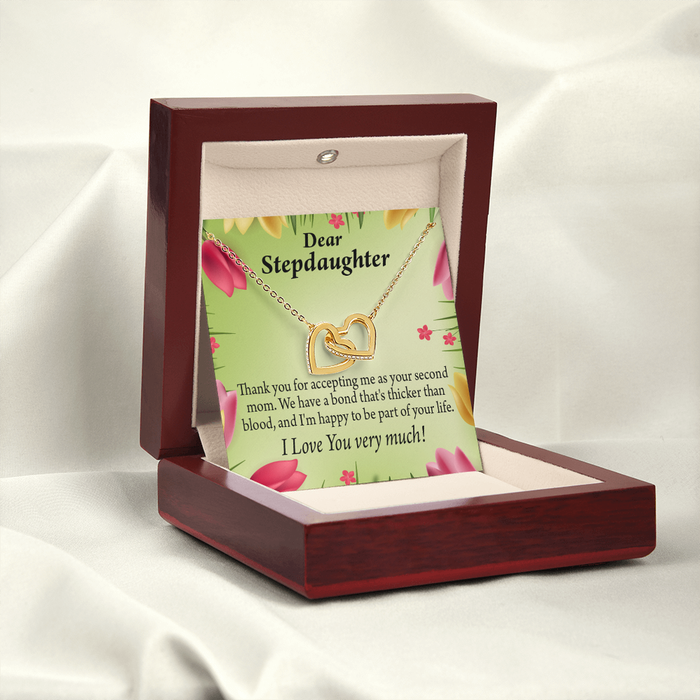 To My Stepdaughter Thicker Than Blood Inseparable Necklace-Express Your Love Gifts