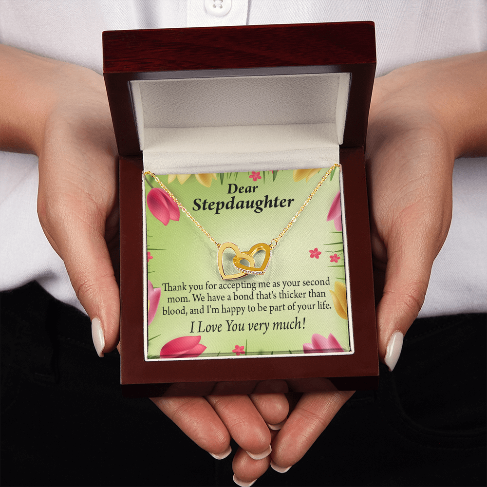 To My Stepdaughter Thicker Than Blood Inseparable Necklace-Express Your Love Gifts