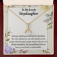 To My Stepdaughter Unbreakable Bond Alluring Ribbon Necklace Message Card-Express Your Love Gifts