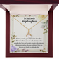 To My Stepdaughter Unbreakable Bond Alluring Ribbon Necklace Message Card-Express Your Love Gifts
