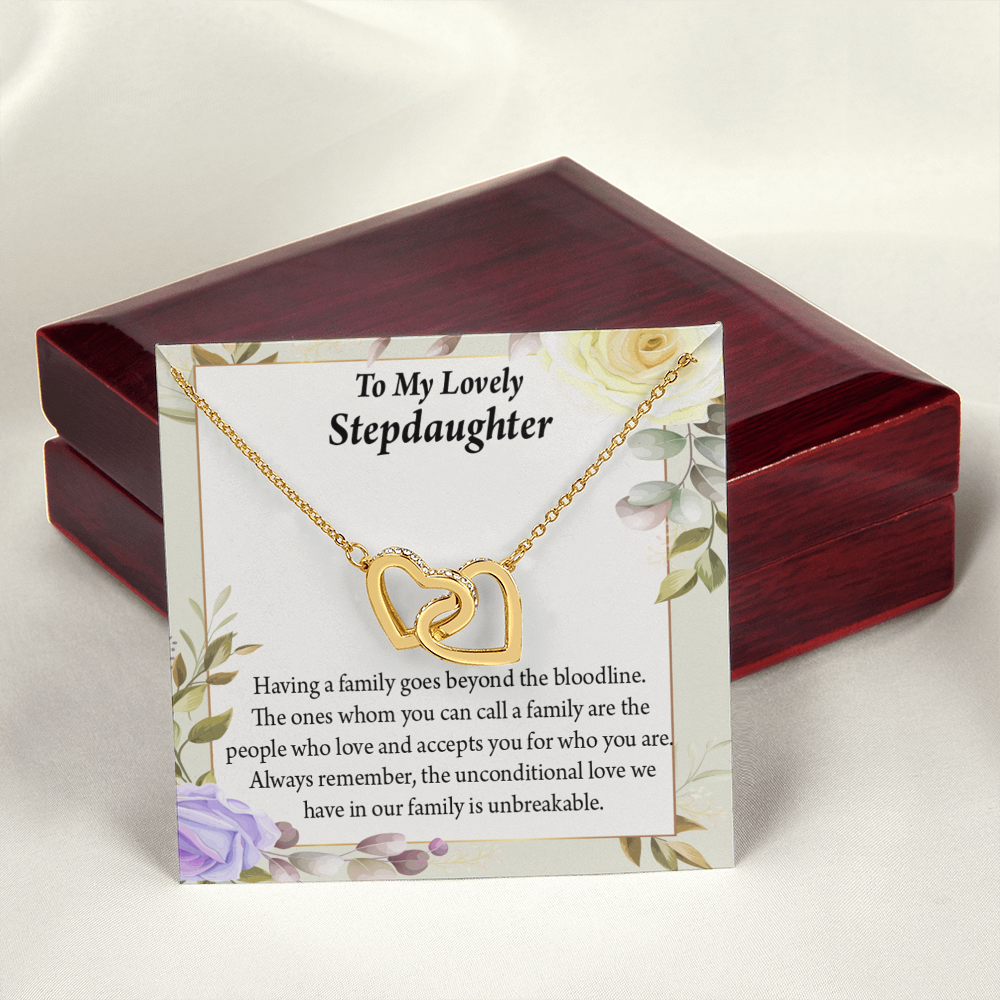 To My Stepdaughter Unbreakable Bond Inseparable Necklace-Express Your Love Gifts