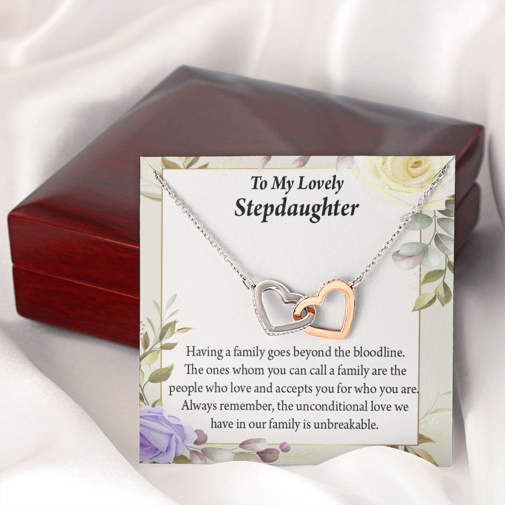 To My Stepdaughter Unbreakable Bond Inseparable Necklace-Express Your Love Gifts