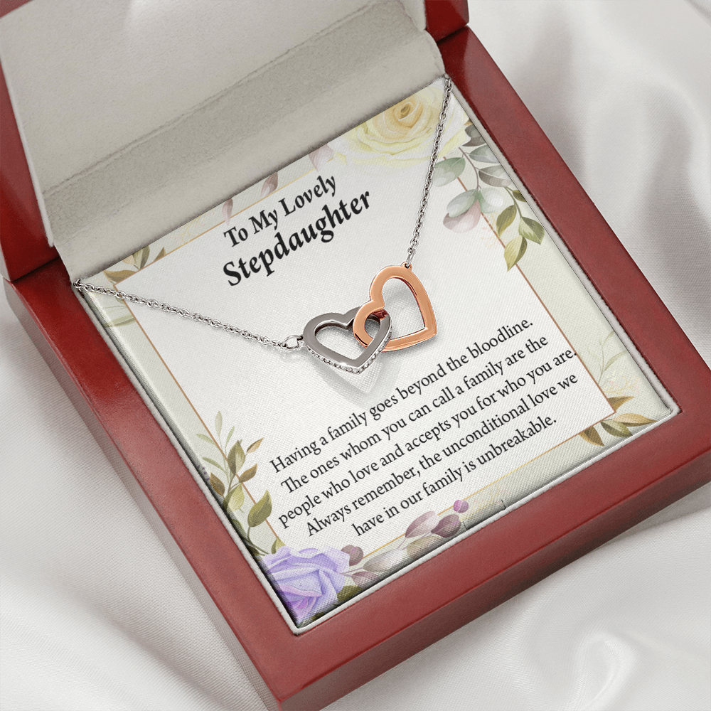 To My Stepdaughter Unbreakable Bond Inseparable Necklace-Express Your Love Gifts