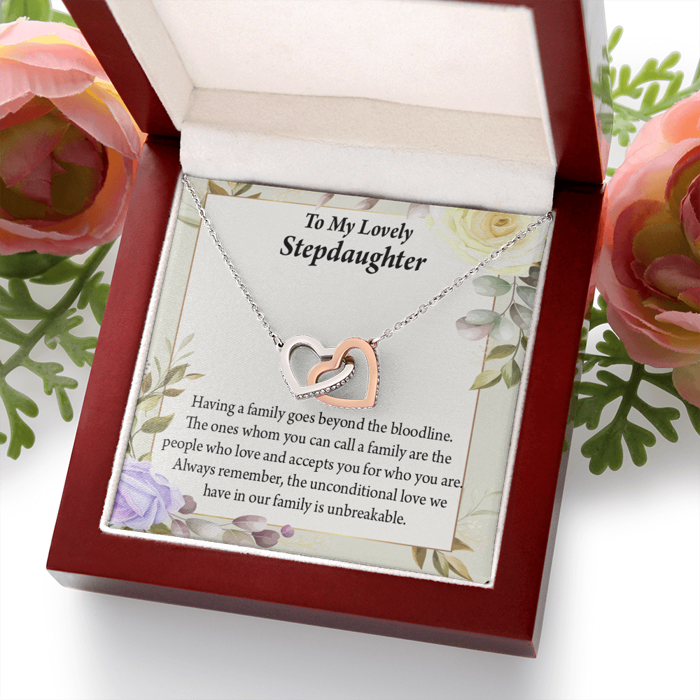 To My Stepdaughter Unbreakable Bond Inseparable Necklace-Express Your Love Gifts