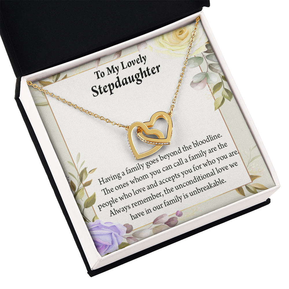 To My Stepdaughter Unbreakable Bond Inseparable Necklace-Express Your Love Gifts