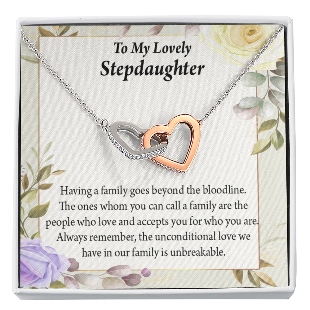 To My Stepdaughter Unbreakable Bond Inseparable Necklace-Express Your Love Gifts
