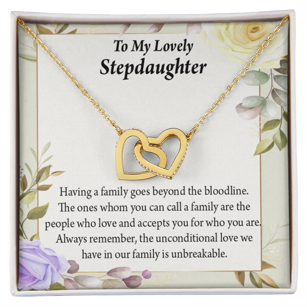 To My Stepdaughter Unbreakable Bond Inseparable Necklace-Express Your Love Gifts