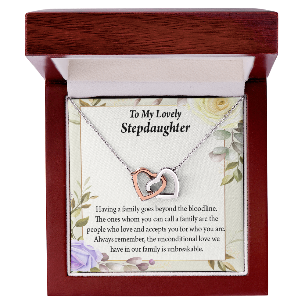To My Stepdaughter Unbreakable Bond Inseparable Necklace-Express Your Love Gifts