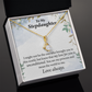 To My Stepdaughter Unconditional Love Alluring Ribbon Necklace Message Card-Express Your Love Gifts