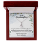 To My Stepdaughter Unconditional Love Alluring Ribbon Necklace Message Card-Express Your Love Gifts