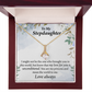 To My Stepdaughter Unconditional Love Alluring Ribbon Necklace Message Card-Express Your Love Gifts