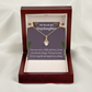 To My Stepdaughter Wonderful Stepdaughter Heart Keeper Alluring Ribbon Necklace Message Card-Express Your Love Gifts