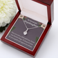 To My Stepdaughter Wonderful Stepdaughter Heart Keeper Alluring Ribbon Necklace Message Card-Express Your Love Gifts