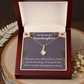 To My Stepdaughter Wonderful Stepdaughter Heart Keeper Alluring Ribbon Necklace Message Card-Express Your Love Gifts